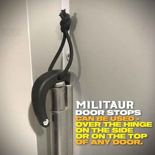 First Responder Door Stop Black (3 Pack) ? Molle Compatible, Tactical Door Jam for Police, EMS, Firefighters