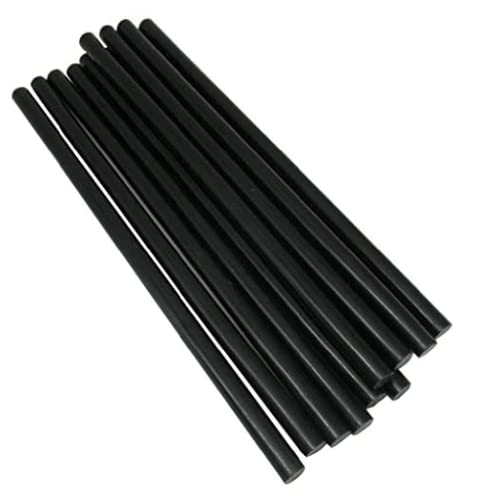 18-Pack Black Hot Glue Sticks 0.43 x 7.48 in for Crafting, Wood & Fabric