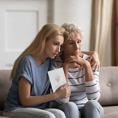 24 Pcs Sympathy Cards with Envelopes, Bulk Condolence Cards with Thoughtful Messages with Adhesive Envelopes and Stickers, 6 Unique Designs