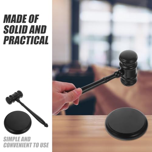 Wooden Gavel and Sound Block Set for Judge, Lawyer, Auction & Courtroom Use