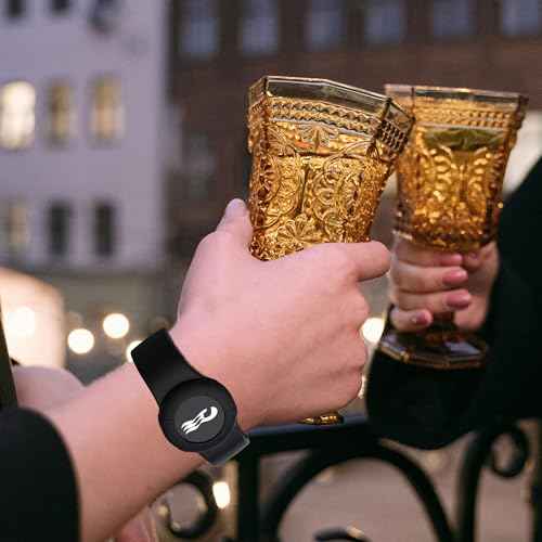 4 Pack Princess Cruise Medallion Holders for Kids and Adults, Silicone Wristbands for Carnival Ocean Medallion - 2 Sizes (S/M and M/L) in One Pack, Black and Dark Blue (M/L), Pink and White (S/M)