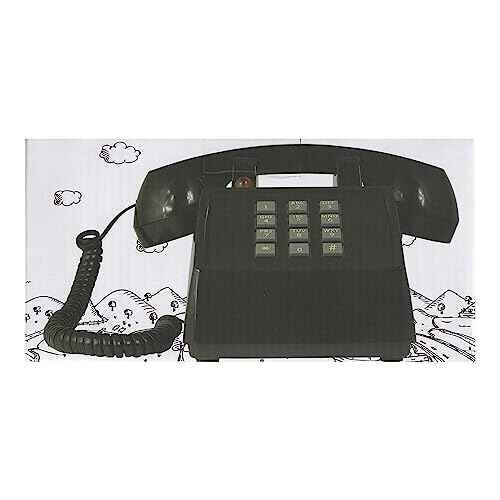 Opis PushMeFon Cable: The Landline Phone for Home in Retro Style - Non Electric Vintage Push Button Telephone for Landline Connections in Black