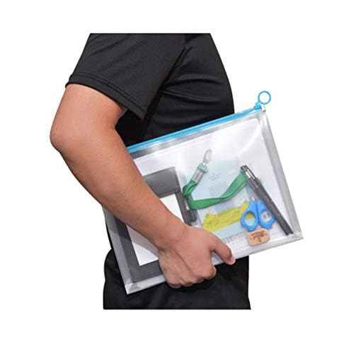 9x12 Clear Zip Plastic Envelopes File Document Paper Holder Pack of 24 (24 Pack)