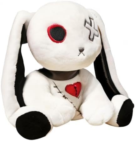 Skiennix Rabbit Plush Doll - Scary Standing Stuffed Animal for Halloween, Easter & Birthdays | White