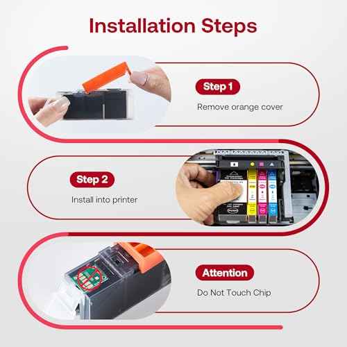 PPGI-280 XXL CLI-281 XXL 5 Color Pack High Yield Replacement for Canon 280 281 Ink Cartridges Compatible with TR8620a TR8620 TR8622a TR7520 TR8500 TR8520 TS702a TS6120 TS6320 TS8320 TS9120 TS9521C