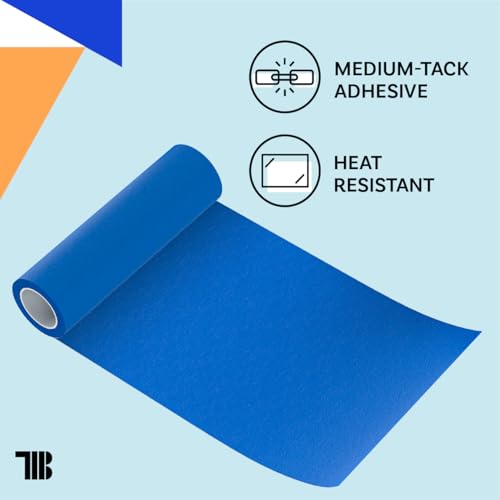 Wide Blue Painters Tape, 12 inch x 60 yds, Made in America, Great Masking Tape for 3D Printing and Laser Cutting, Removes Cleanly for 21 Days
