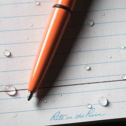 Rite In The Rain Weatherproof Blaze Orange Bullet Pen, Black Ink (No. OR96), 5.25 x 0.375 x 0.5"