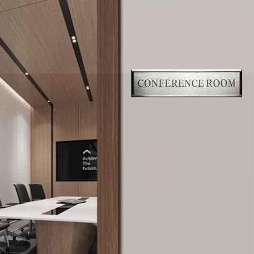 Personalized Name Plate for Door or Wall, 2 * 10 inch Custom Office Aluminum Door Name Plates with Two Lines Custom Text, Office Gifts for Coworkers Boss Teacher, Employee Appreciation Gifts