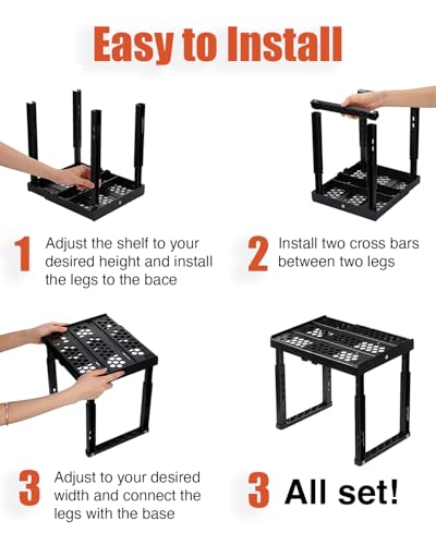 Piffny Locker Organizer Shelf, Adjustable Width and Height,