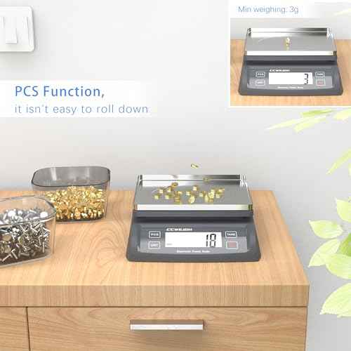 Postal Scale Transport Scale 30kg/1g, 66lb with Battery and Stainless Steel Scale Plate, can be Used in Home Kitchen, Postal, Transport, Parcel, Supermarket with Fruit Scale