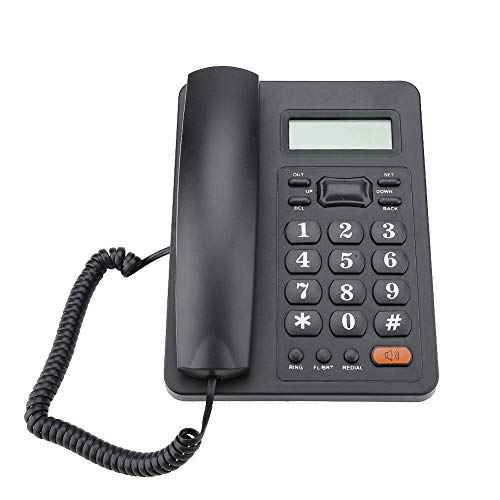 lINE Desk Telephone with Caller ID Display, for Home and Office, Black