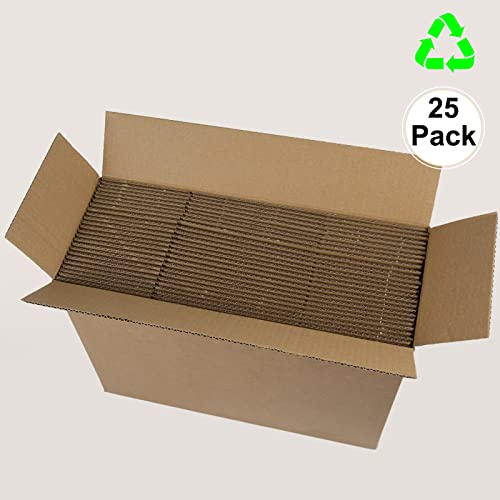 12x8x5 Inch Brown Corrugated Shipping Boxes - 25 Pack, Small Business Packaging
