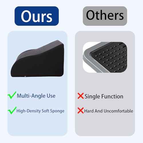 Foot Rest for Under Desk at Work Ergonomic Under Desk Footrest£¬Support Foot Pillow Double-Sided Footstool£¬ for Office, Home & Gaming Leg Elevation Pillow Black