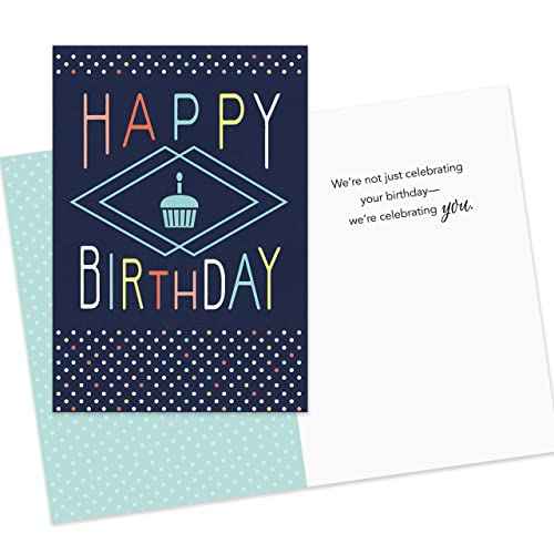 Hallmark Business Bulk 25 Pack Assorted Birthday Cards for Employees & Customers (Celebrated & Appreciated), 5 x 7 Cards, Message Inside, Envelopes Included