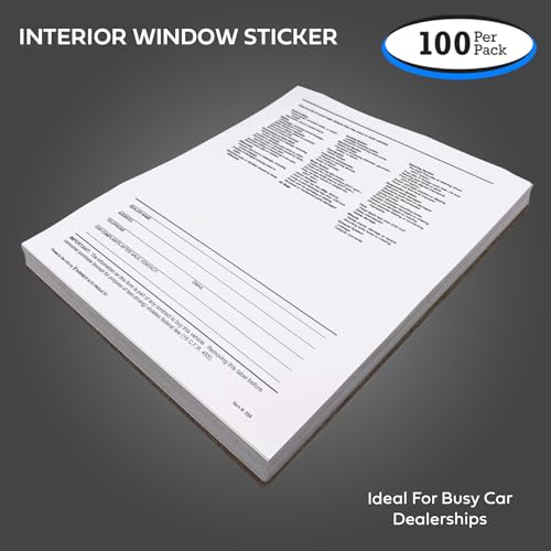 1-Part Self-Adhesive Buyers Guide Form (Letter, 100 Pack) - Blank Front, Adhesive All Sides