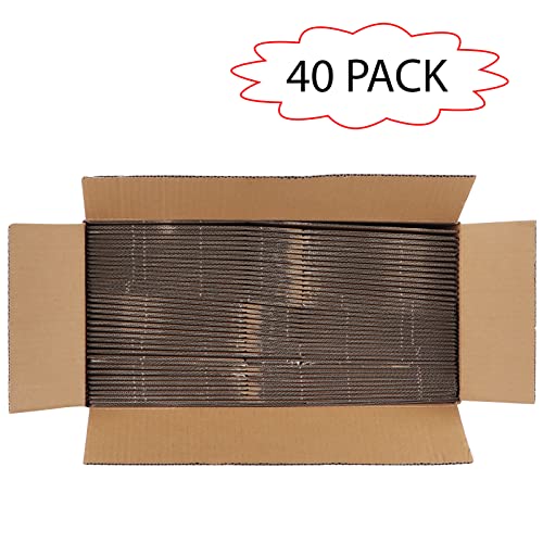 Calenzana 8x6x6 Shipping Boxes Set of 40 - White Corrugated Cardboard Mailers for Small Business & Packing