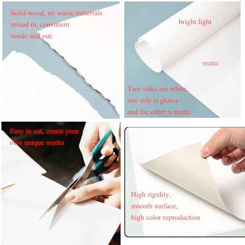 24¡±¡¿36¡± Large Poster Board 30pcs White Poster Paper Poster Board Bulk Suitable for DIY, Crafts, Signs Project Presentations, Drawing and School Supplies,250GSM Thickness Blank Posterboard