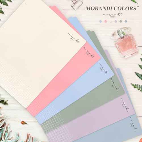 H4D Plastic Folders with Pockets, Fit for 3 Ring Binder, Letter Size, Pastel Colors, 6 Pack