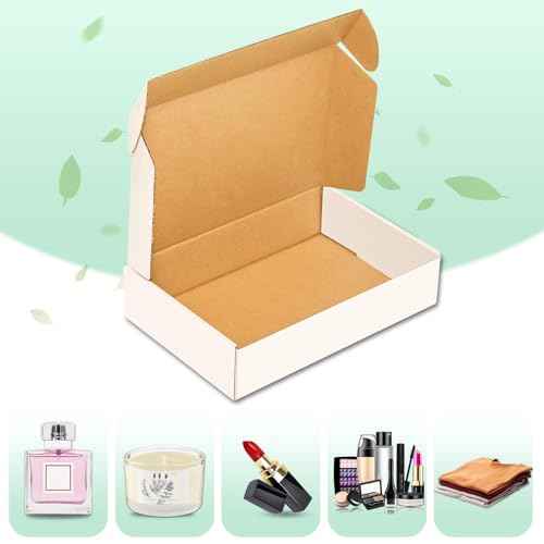 Corrugated Mailer, Pack of 50, Small Shipping Box, White box (5X5X2)
