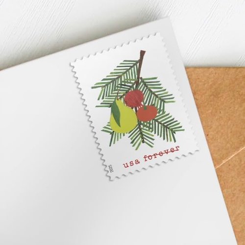 Holiday Cheer 2025 | First-Class Mail Forever Postage Stamps - 1 Book with 20 Stamps