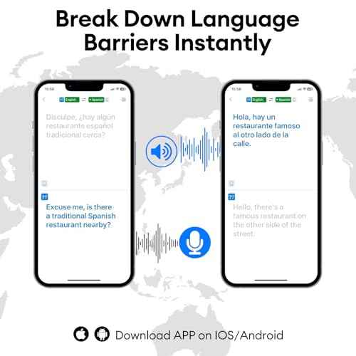 PAXA Ai Translator Earbuds 3-in-1 Two-Way Translation Earbuds Real Time Wireless Bluetooth 5.4 Headphones Translator with Touch Screen Housing for Foreign Travel/Learning/Business Openairultra,White