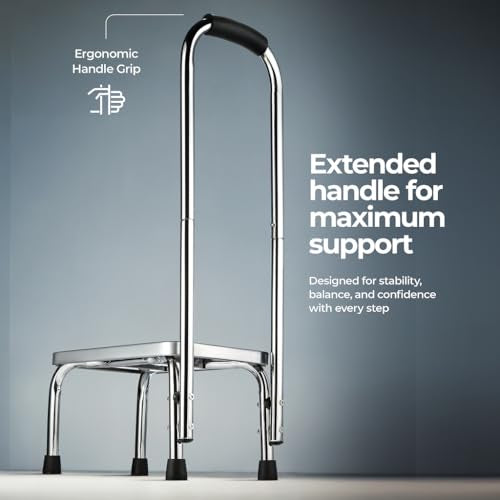 Adults Step Stool with Handle for Bedroom Kitchen Bathroom Use
