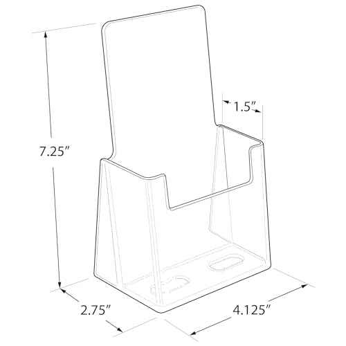 Azar Displays - 252012-50pk Clear Acrylic Trifold Literature Brochure Holder For Counter | Perfect For Pamphlets | Brochures | Menus | Promotions | Literature | Made In USA |