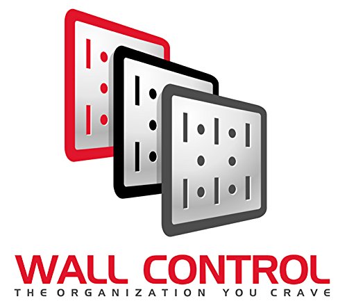 Wall Control KT-200-DLX B Slotted Storage Panel Deluxe Metal Hook Kit (Black) – Assortment