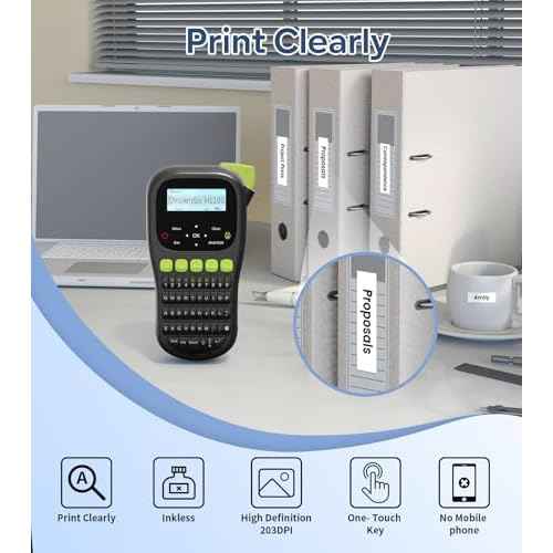 Label Maker Waterproof-Labels, Wire Cable Label Maker, Labeler Machine with Tapes Laminated, H1100 Handheld Labeling Maker with Backlit-LCD & One-Touch Key, Home Industrial Office Organization