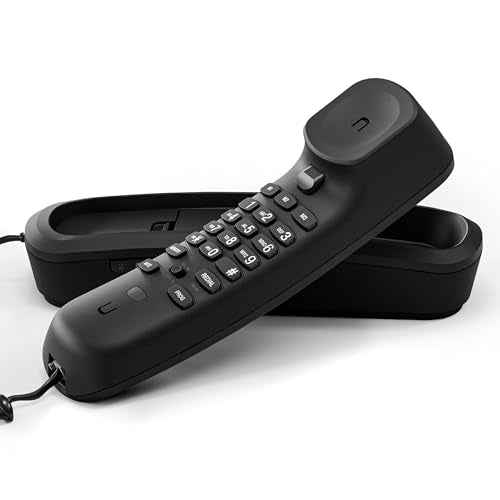 VTech CD1113 Corded Phone for Home Office - Easy-to-Use Telephone with Caller ID/Call Waiting, 13 Speed Dial Keys, No AC Power Required, Flash, Volume Control, Hearing Aid Compatible,Wall-mount, Black