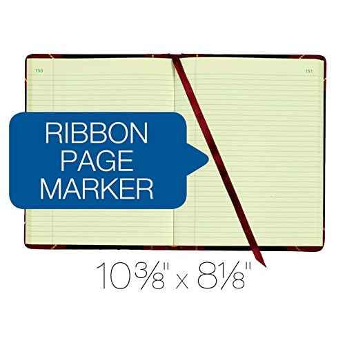 Adams Record Ledger, 8.25 x 10.75 Inches, 5 Squares per Inch, 300 Tinted Pages, Black and Maroon (ARB810R3M)
