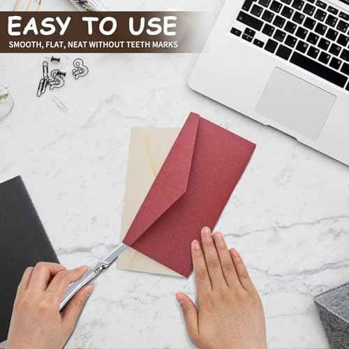 Vastarsky Letter Opener, Premium Envelope Opener Knife, Metal Office Letter Opener Envelope Slitter, Ergonomic Grip Handle Paper Cutting Tool for School Office Home Supplies