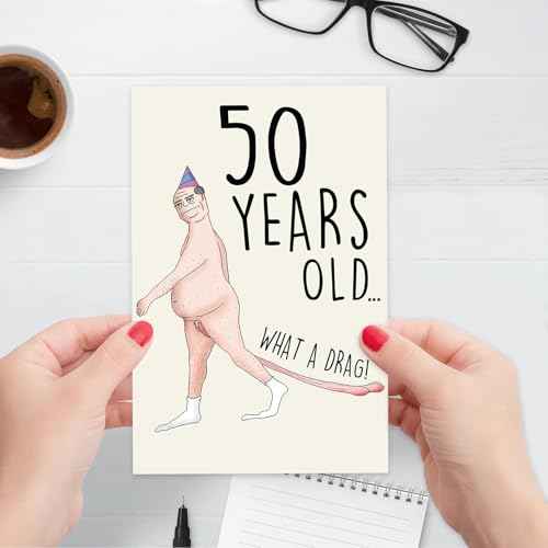 Funny 50th Birthday Card for Men Him, Happy 50 Year Old Birthday Gifts for Men Him, Happy 50th Birthday Card Gifts for Husband from Wife, 1974 Birthday Gifts for Men, 50th Bday Decorations for Men