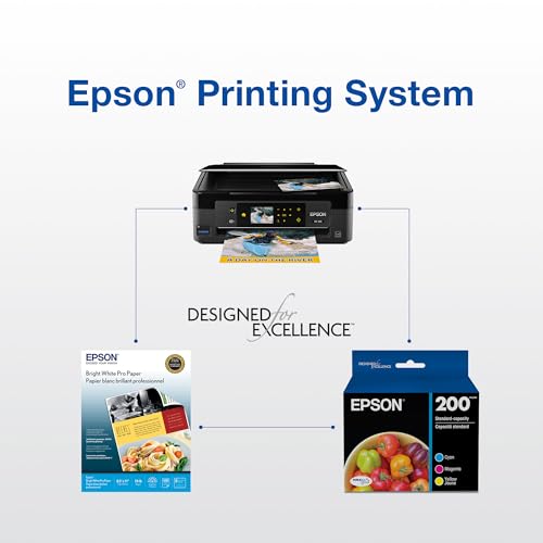 EPSON 200 DURABrite Ultra Ink Standard Capacity Color Combo Pack (T200520-S) Works with WorkForce WF-2520, WF-2530, WF-2540, Expression XP-200, XP-300, XP-310, XP-400, XP-410