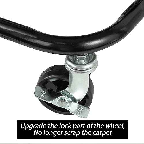 2 Tier Utility Cart£¬Metal Rolling Cart with Wheels and Cover for Office Home Kitchen Organization (Black-1, 2 Tier)