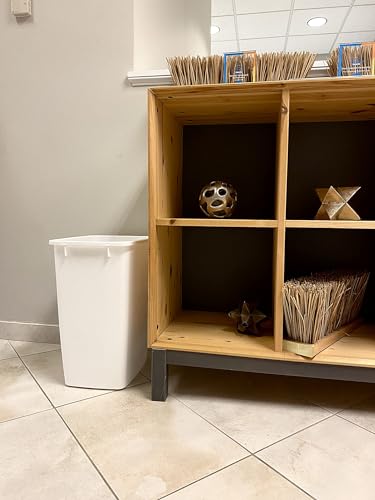Rubbermaid Small 21-Quart White Trash Can - 1 Pack, Kitchen Bathroom Office