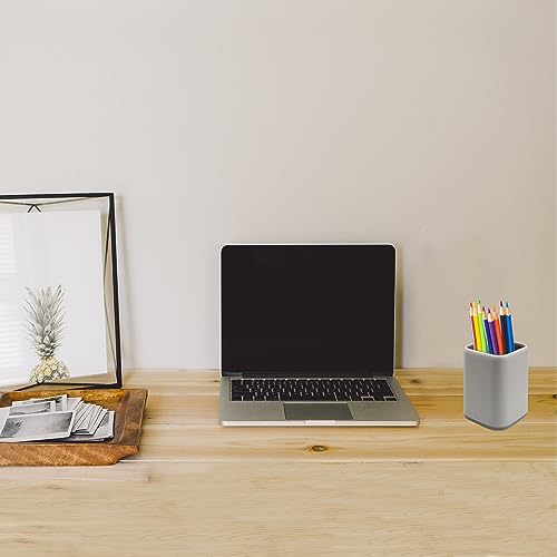 ZUFECY Gray Pen Holder Stand for Desk - Scandinavian Style Office & Makeup Organizer