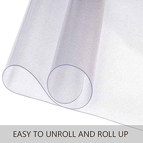 LeapYouth Large Office Chair Mat for Hardwood Floors - 48"¡¿60" Anti-Slip Desk Chair Mat for Rolling Chairs - Heavy Duty Floor Protector for Home Office - Easy Clean and Flat Without Curling