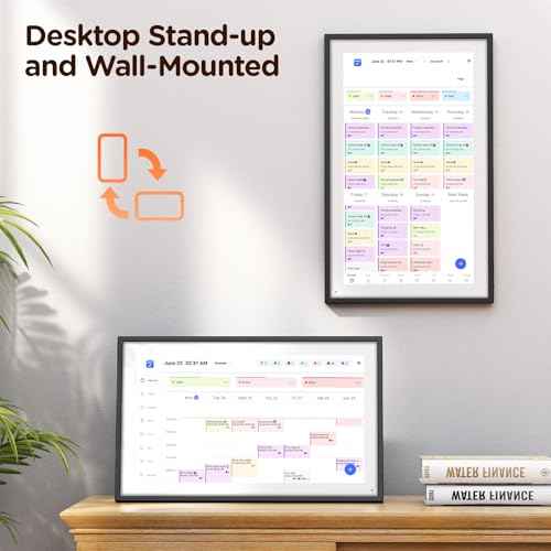 15.6 Inch Digital Calendar, Wall Electronic Desk Calendar, Full HD 1920 * 1080P IPS Touchscreen Interactive Display for Family Meal Planner Support - Streamline Household Organization
