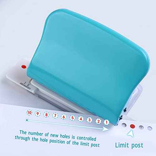 10 Hole Puncher, Spiral Binding Machine, Spiral Hole Punch, Hole Punch for Spiral Binding, Paper Binding Machine Handheld Portable Spiral Binder A4 A5 A6 A7 Coil Book Round Hole Puncher Punching Tool