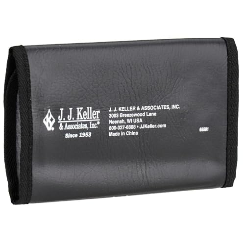 J. J. Keller Compact Vinyl Document Holder 6x8 Black - Truck & Office Organizer
