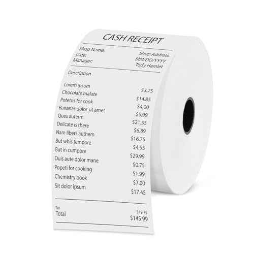 (12 Rolls) 2 5/16" x 400' Thermal Paper Receipt Rolls, Compatible with Dresser Wayne, Gilbarco, VeriFone Ruby, Speedpass, Vista and Other POS Systems Thermal Paper BPA Free