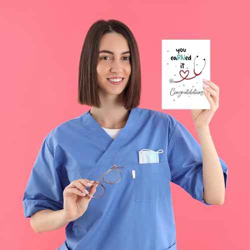 Cute Nurse Graduation Card Gifts for Her, Lovely Nurse Graduation Gift for Friend, Congratulations on Graduation For Nurse, New Nurse Card for Women, RN Card Gift For Daughter Sister