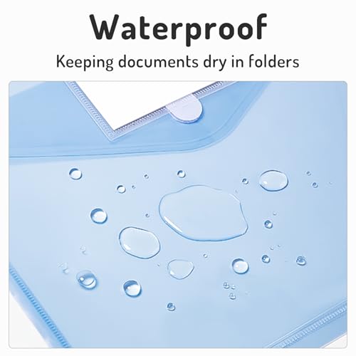 Forvencer Binder Pocket 10 Pack - Super Heavyweight Plastic Folder Set, Multi-Color