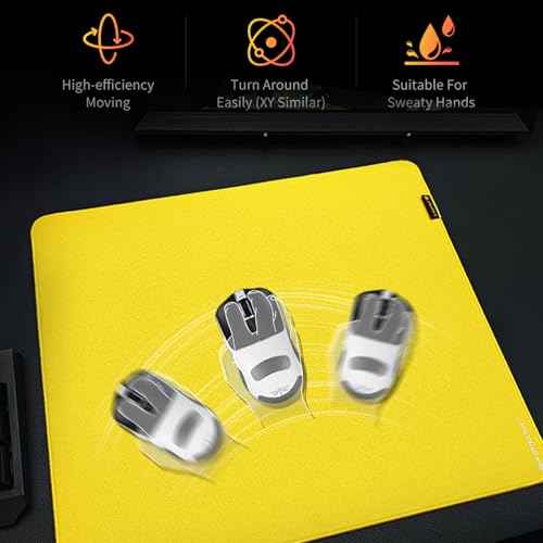 X-Raypad Aqua Control Plus Yellowbee & Blackbee AC+ V2 Gaming Mousepad, Consistent X and Y Glide, Designed for Fps Players with Low DPI Requirements (AC+ v2 Yelllowbee, 900 * 400 * 4mm)