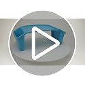 Kids Blue Plastic Lap Desk Set with Side Storage, Pack of 2