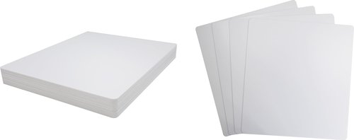 (30) 12" Record Divider Cards - Lesser Cut - White, Economical 30mil - 12" x 13 1/8" - #12NS13WH30