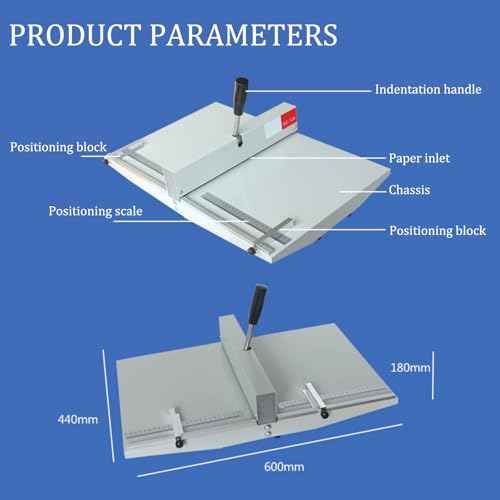 Manual Paper Creaser Creasing Machine,Heavy Duty Creaser Scorer with 2 magnet Backs,A4 Paper Card A3 paper folder creaser scoring tool,commercial office Desktop Paper folding machines card machine