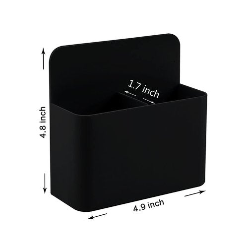 VieFantaisie 4 Pack Magnetic Pen Holder Magnetic Dry Erase Marker Holder, Magnetic Marker Holder, Whiteboard Marker Holder for Fridge, School, Office, Home, Magnetic Cup,White and Black