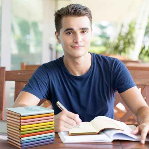 24 Pcs PU Leather Journals Notebook Bulk Colorful Tree Life Lined Journal Notebook Soft PU Leather Cover Ruled Writing Notebook for Writing Office School Home Business 128 Pages, A6 (Fresh Color)